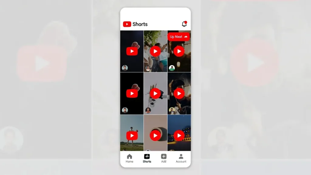 YouTubeショートのトップ画面2